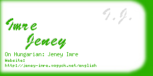 imre jeney business card